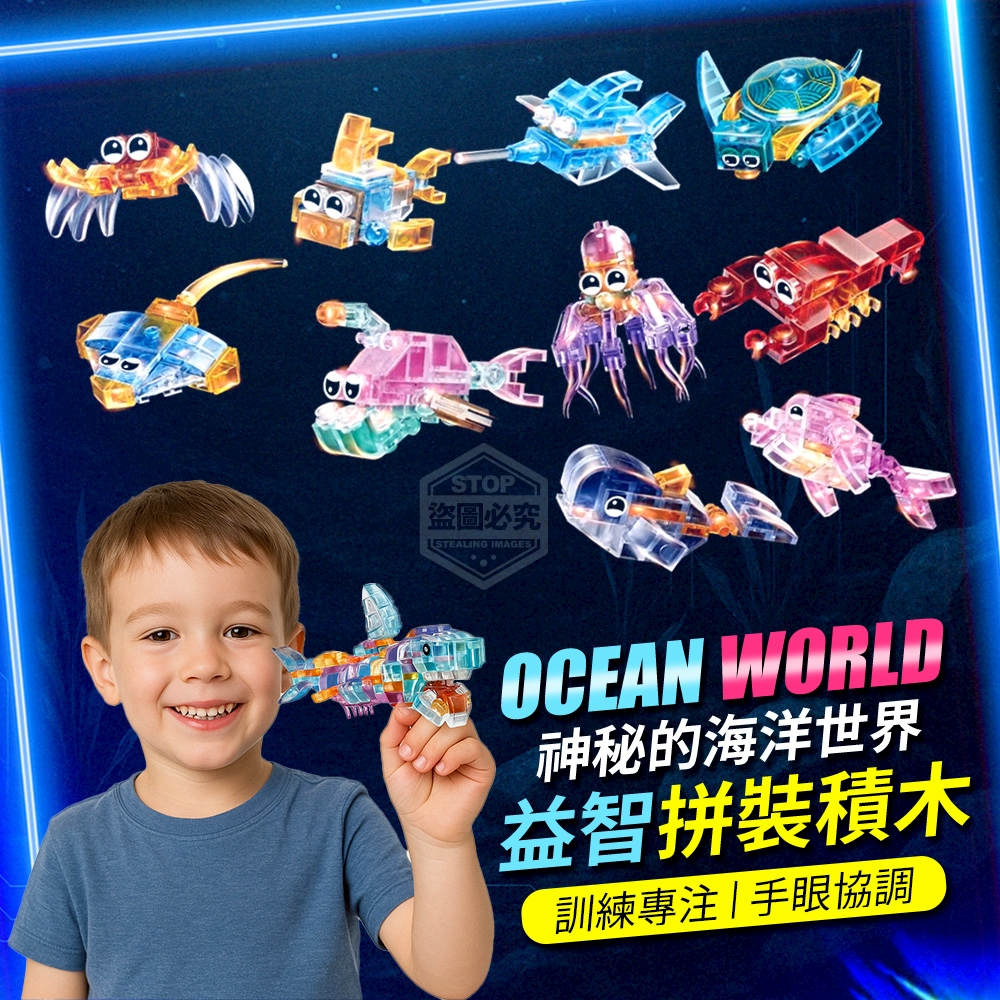 神秘的海洋世界益智拼裝積木