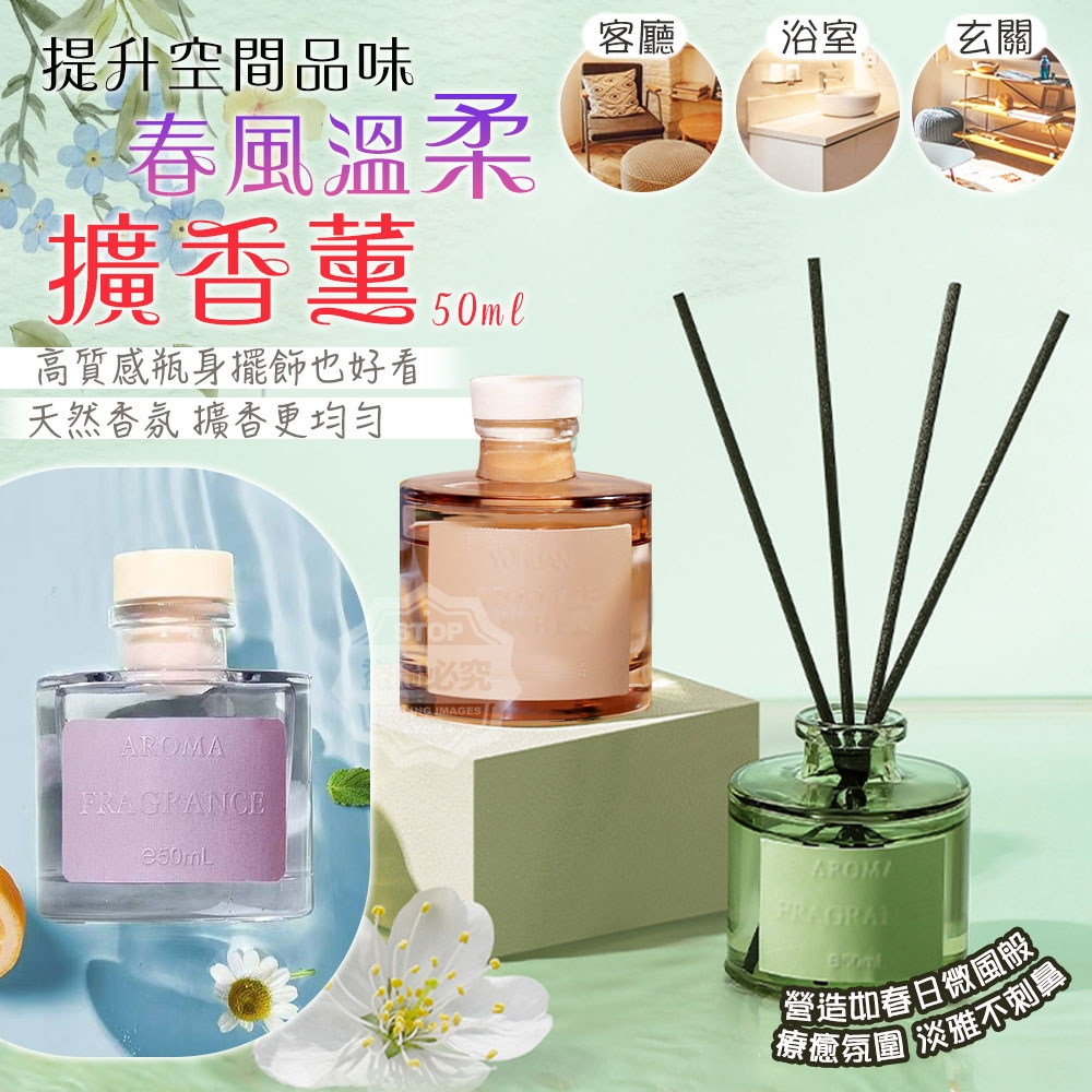 (2瓶)提升空間品味春風溫柔擴香薰50ml