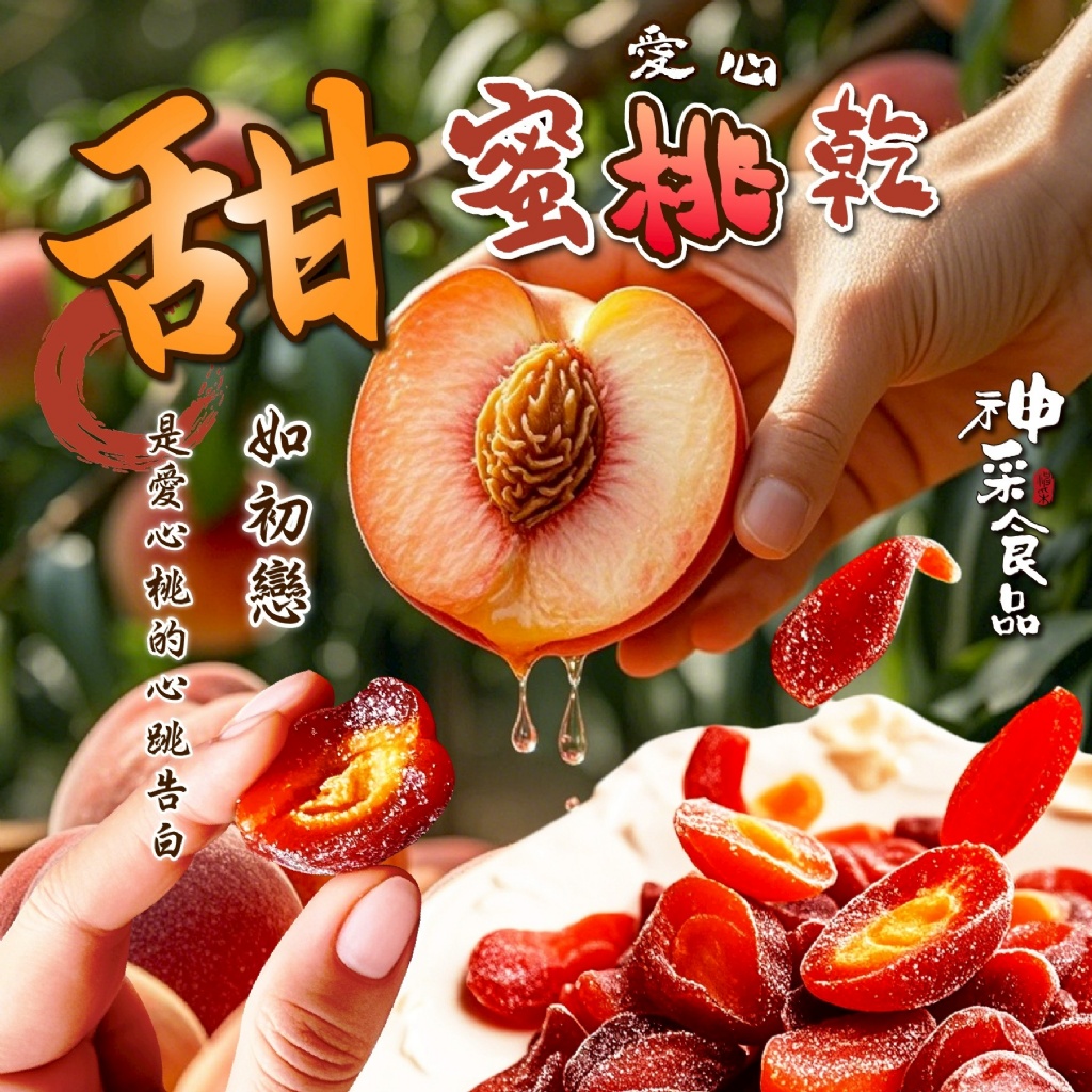 (2包)神采食品 甜蜜愛心蜜桃乾