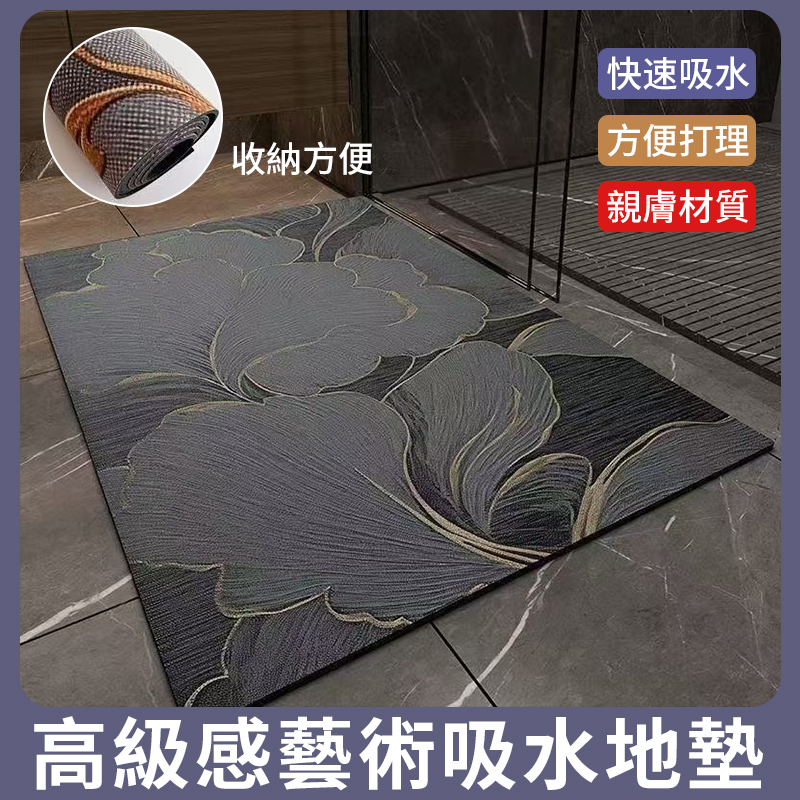 (2個)高級感藝術吸水地墊