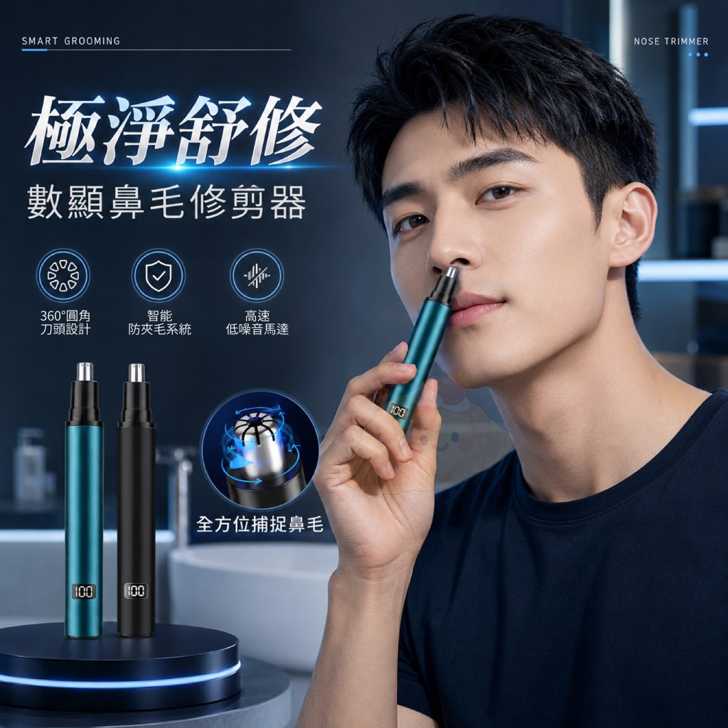 極淨舒修數顯鼻毛修剪器