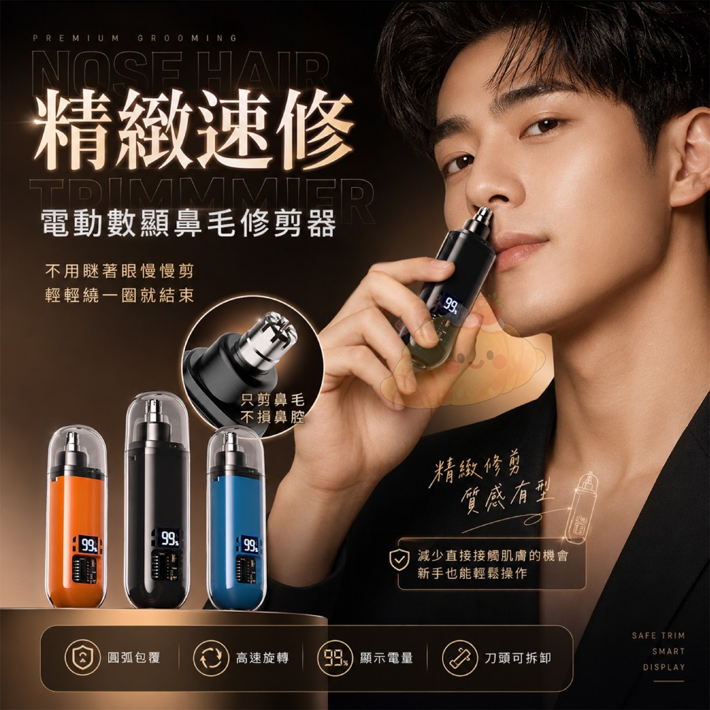 精緻速修電動數顯鼻毛修剪器