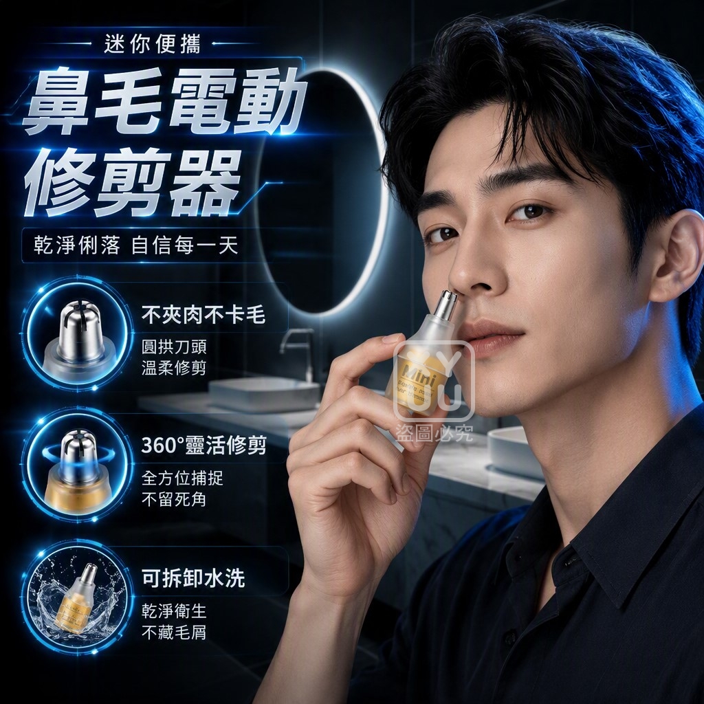 迷你便攜鼻毛電動修剪器