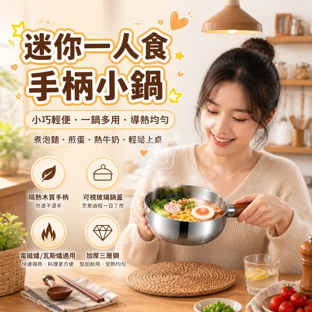 迷你一人食 手柄小鍋